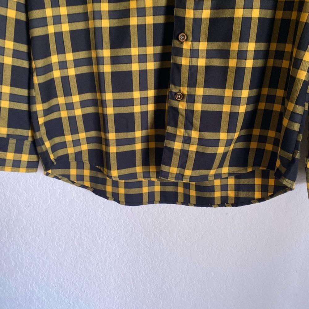 Dixxon Flannel Co Wu-Tang Clan Inspired Yellow Black Plaid Flannel Shirt L - Picture 6 of 13